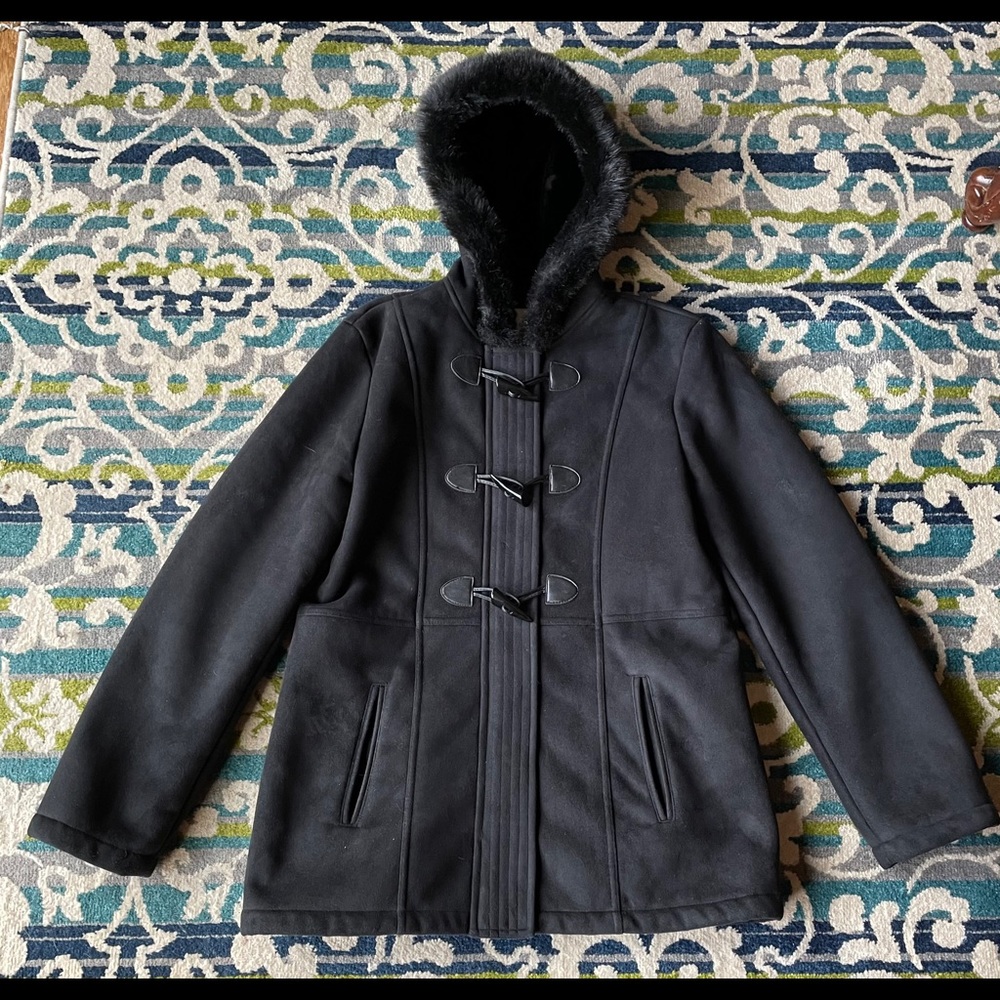 Women’s Sonoma Black Faux Suede & Fur Lined Jacket